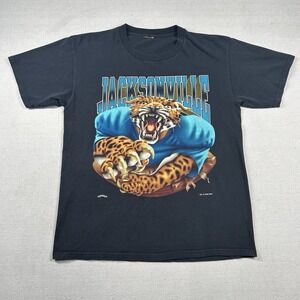 Vintage Nutmeg Jaguars Shirt Mens XL NFL Football‎ 90s Double Sided Graphic Rare